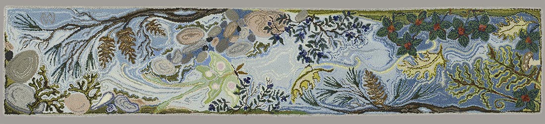 Berries, Branches and Beach Stones, 96 x 18"